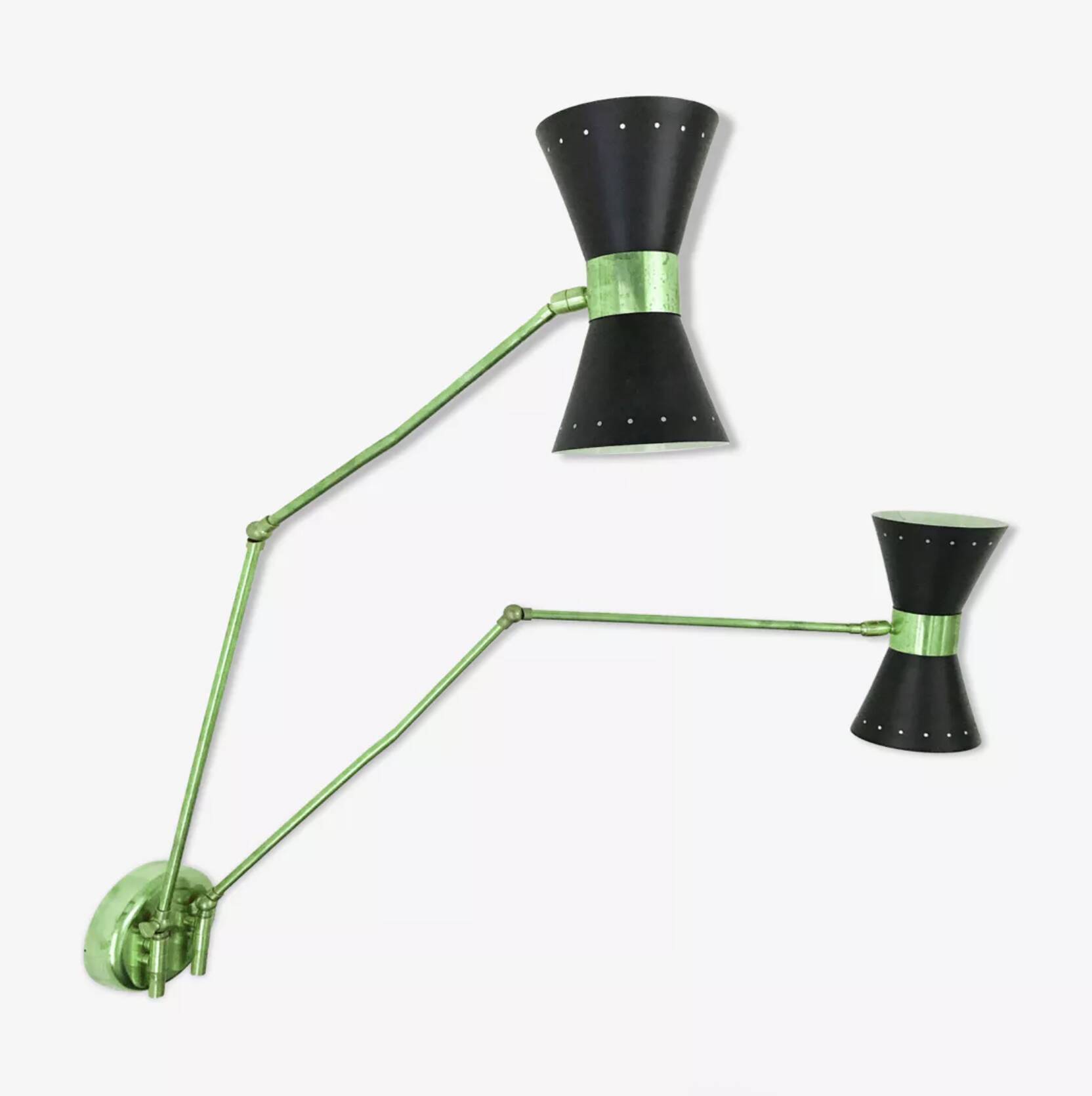 Double articulated wall lamp, Italy 1950s