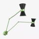 Double articulated wall lamp, Italy 1950s