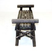 Banc brutaliste en bois, suède, 1970