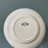 Set of 4 flat plates Creil and Montereau, Flora model