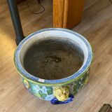 Paire de cache pots en faience
