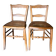 Paire de chaises anciennes fin XXe cannage