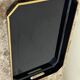 Japanese tray in black and gold lacquered wood