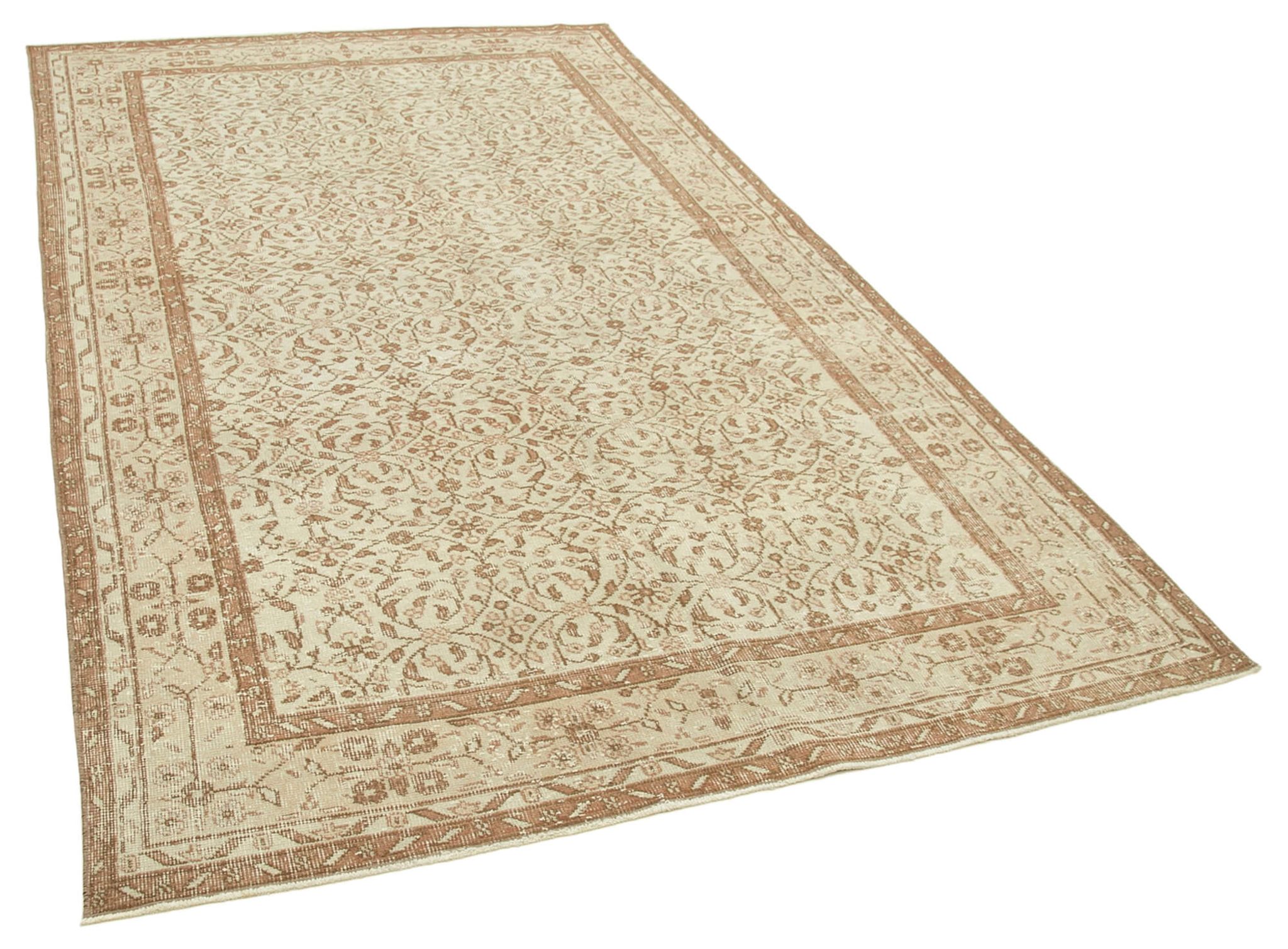 Hand-knotted one-of-a-kind turkish beige rug 165 cm x 281 cm - 38887