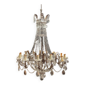 Lustre montgolfière italien, dernier quart du XIXe siècle
