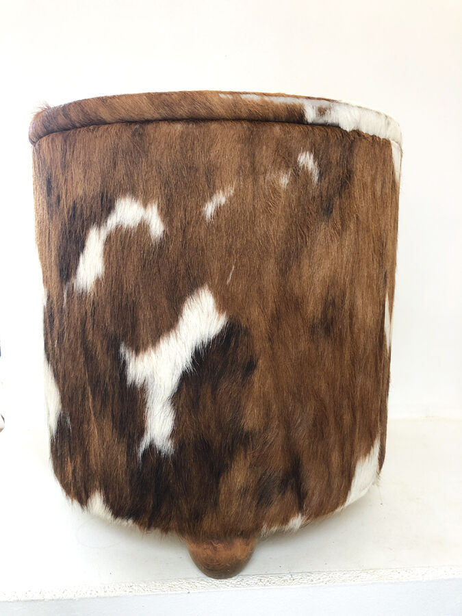 Chest stool in cowhide 1970