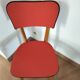 Chaise rouge années 50