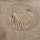 Plat de service en verre en forme  coquille Saint-Jacques