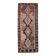 70's Brown Turkish Oushak Handmade Wool Geometric Motif Runner Rug 123x293
