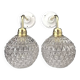 Pair of vintage wall lights in cut glass