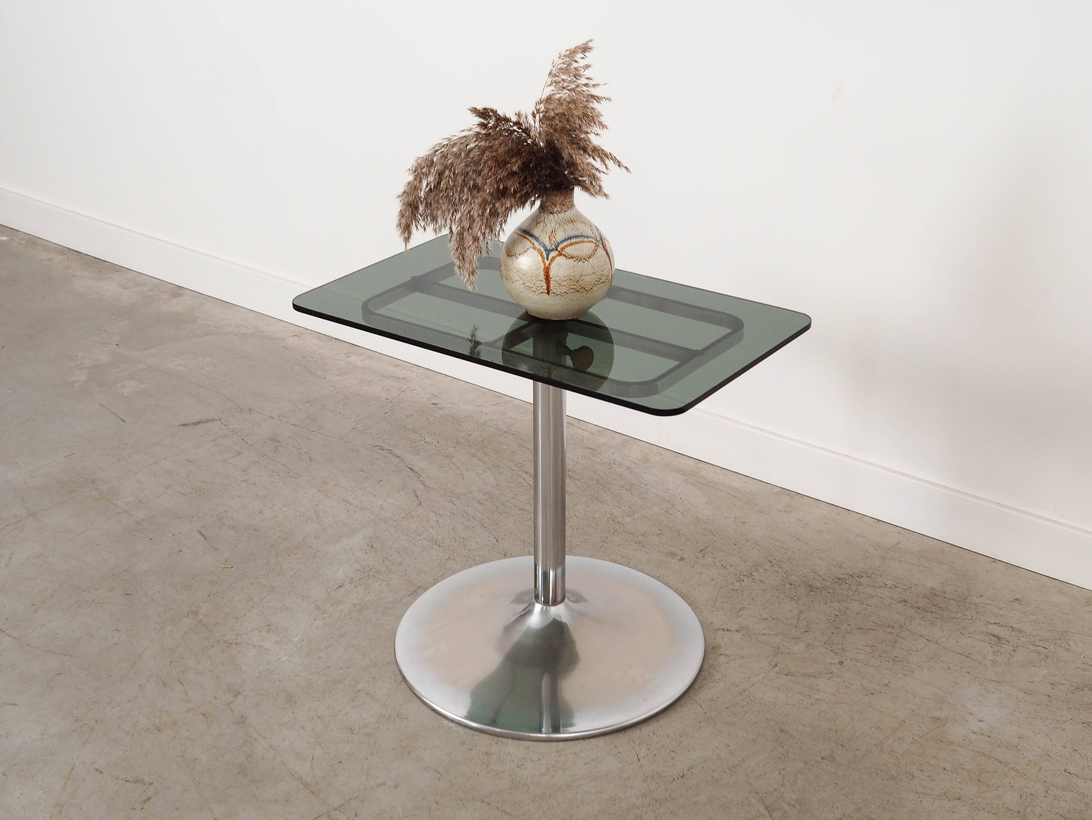Glass coffee table, Italian design, 1970s, manufactured by Allegri