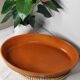 Oval terracotta dish