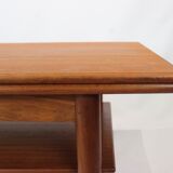Table basse en teck avec rallonges de style danois des années 1960