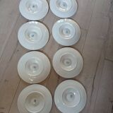 8 assiettes à huitres anciennes Longchamp