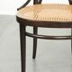 Set of 6 original vintage Thonet long John design diningchairs with webbing