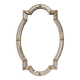 Large 20th century Venetian style trapezoidal brass and mosaic mirror