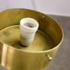 Big Mid-Century Italian Opaline & Brass Globe Pendant Lamp
