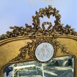 Louis XVI style gold mirror 74x128cm