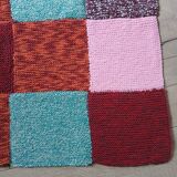 Plaid patchwork hand-knitted