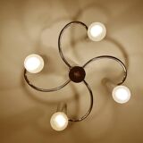 Vintage Space Age Ceiling Light, Chrome