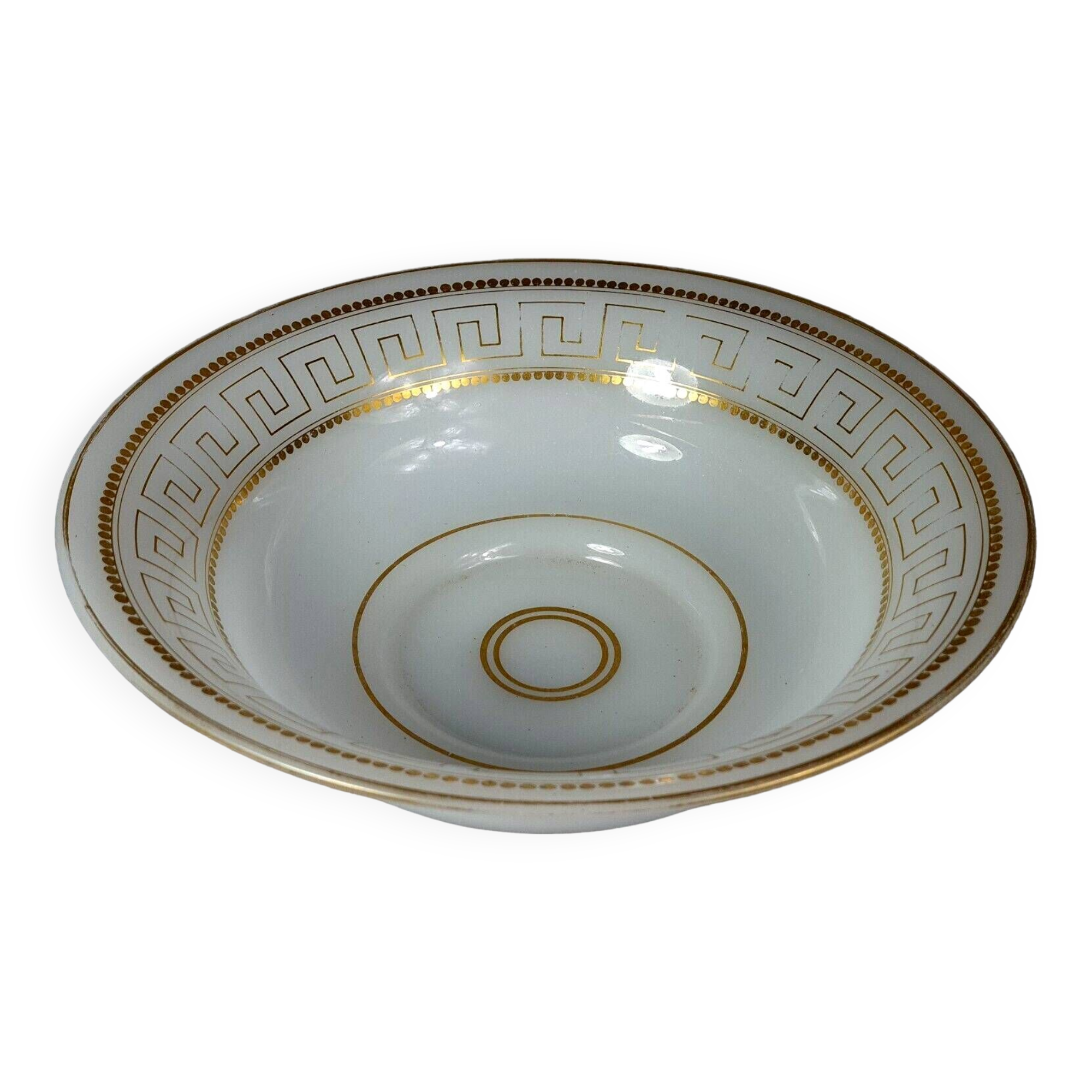 Centerpiece or opaline basin 19th century Greek decor, 33 cm. Very good condition. SBZ