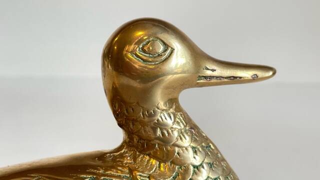 Canard en laiton vintage