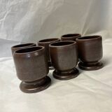 Ensemble de 6 tasses ou verres en grès