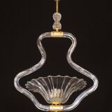 Trasparent Murano Glass Chandelier by Barovier e Toso, 1950s