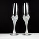 2 crystal champagne flute signed Faberge model "the north star"