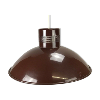 Lampe des années 70 lumière plafonnier lampe suspendue tôle espace âge design marron années 60