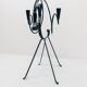 Scandinavian vintage fawn iron candlestick Ystad Metall 1960