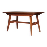 Table René Gabriel, table bois vintage, table à manger, table salon, table de repas, cuisine, 40's