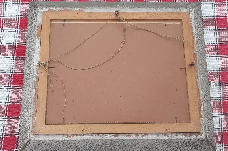 Antique painting "autumn landscape" France mid-20th century