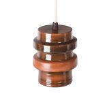 Lampe suspendue en argile verte
