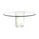 Glass and marble coffee table