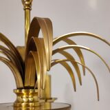 Lustre en laiton et ananas chromé années 1970