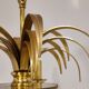 Brass and chrome pineapple chandelier, 1970s