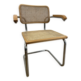 CESCA B64 armchair in canework after Marcel Breuer