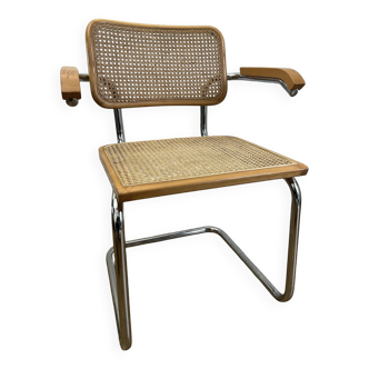 CESCA B64 armchair in canework after Marcel Breuer