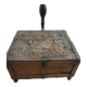 Carved wooden wedding chest