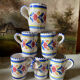 6 ceramic cups signed hc