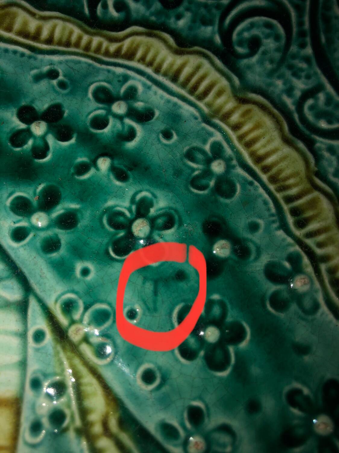 Asparagus plate barbotine Wasmuel