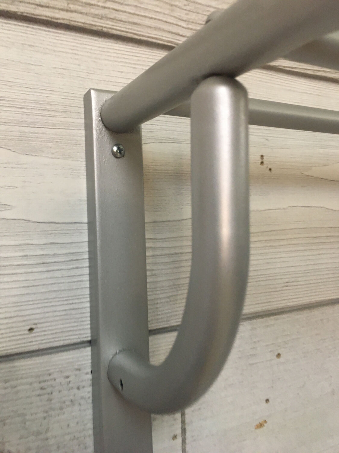 Gray coat rack