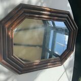 Rectangular mirror frame vintage bamboo 1970 45x59cm
