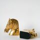 Pair of gilt brass bookends, Horse model, 1950