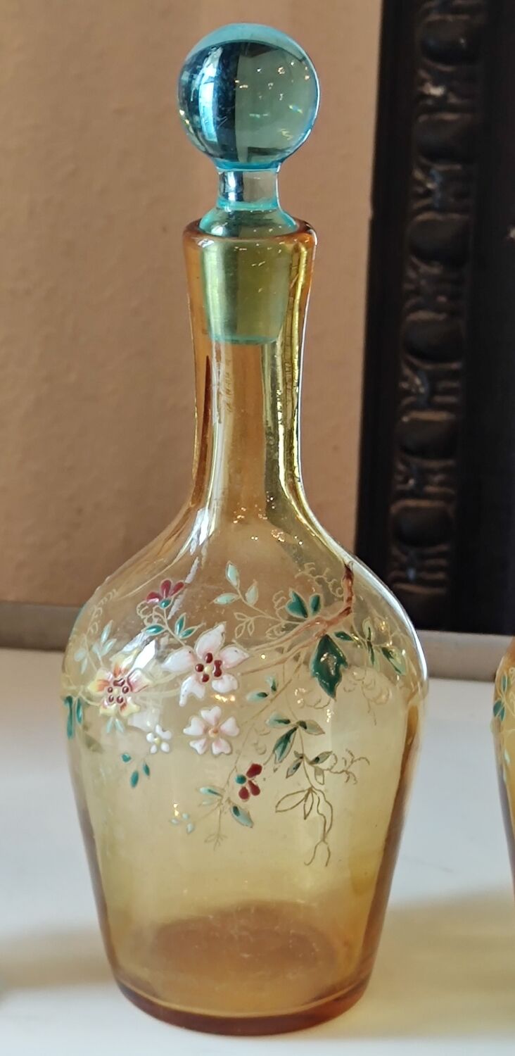 Old enamelled liquor service