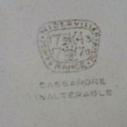Plat creux de service rond polylobé  Faïence de Niderviller (Moselle)