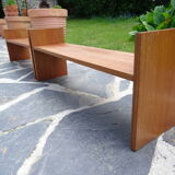 Pair of teak wall shelves