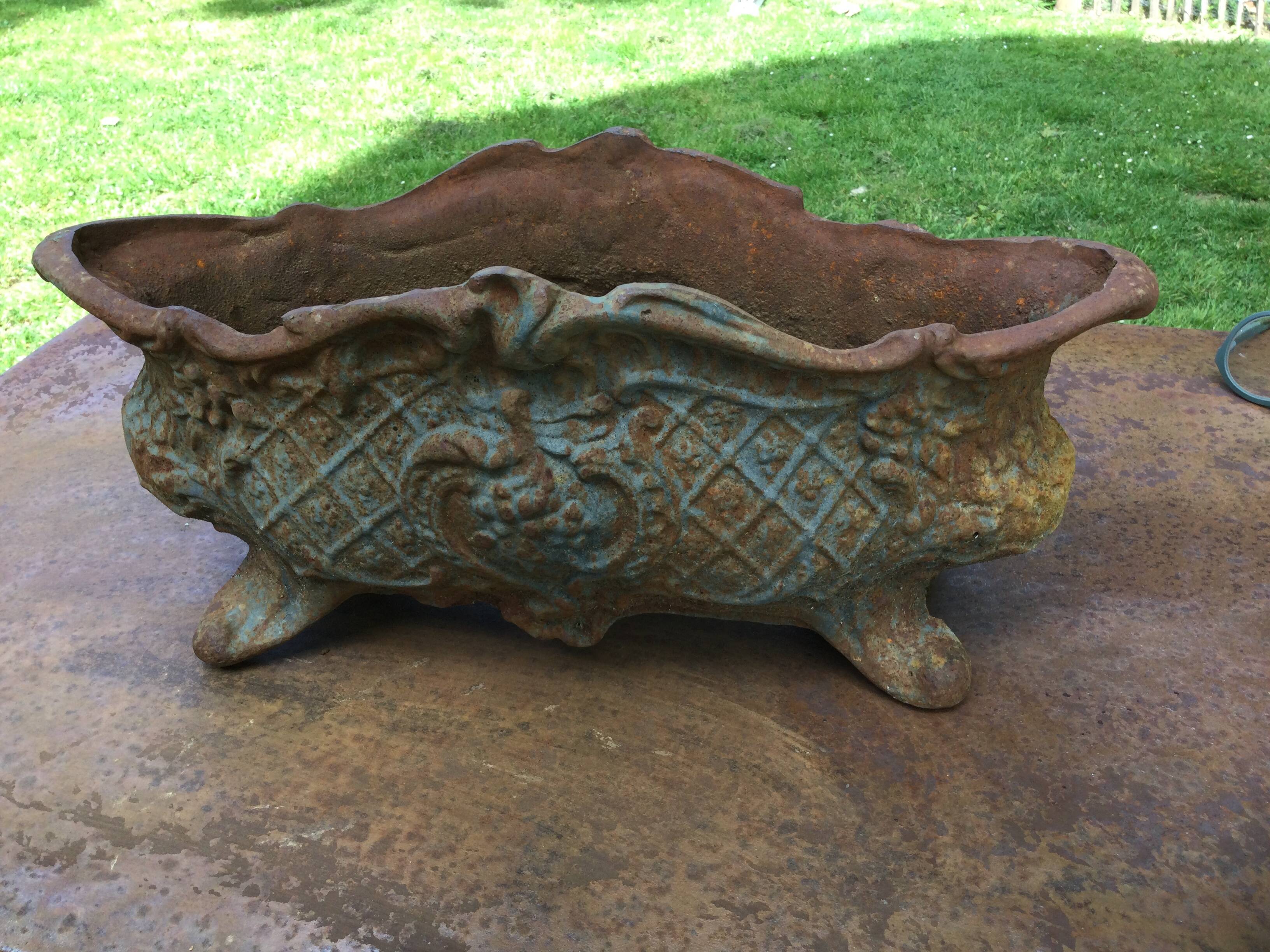 Antique cast iron planter