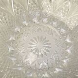 Cut crystal fruit bowl basket centerpiece vintage dish 33cm